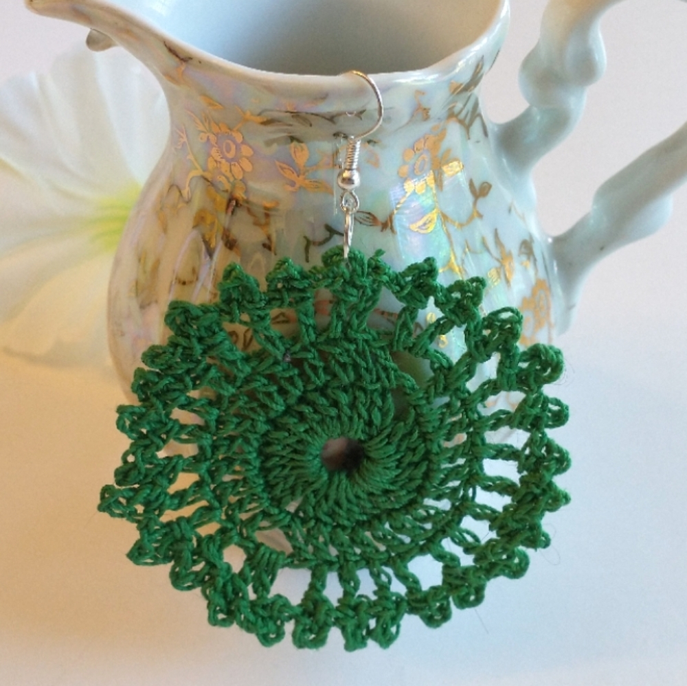 💚Lace earrings lightweight Handmade Boho Handmade